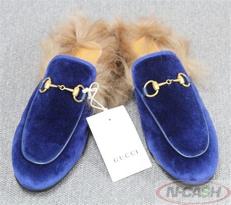 gucci gold mules|gucci velvet mules with fur.